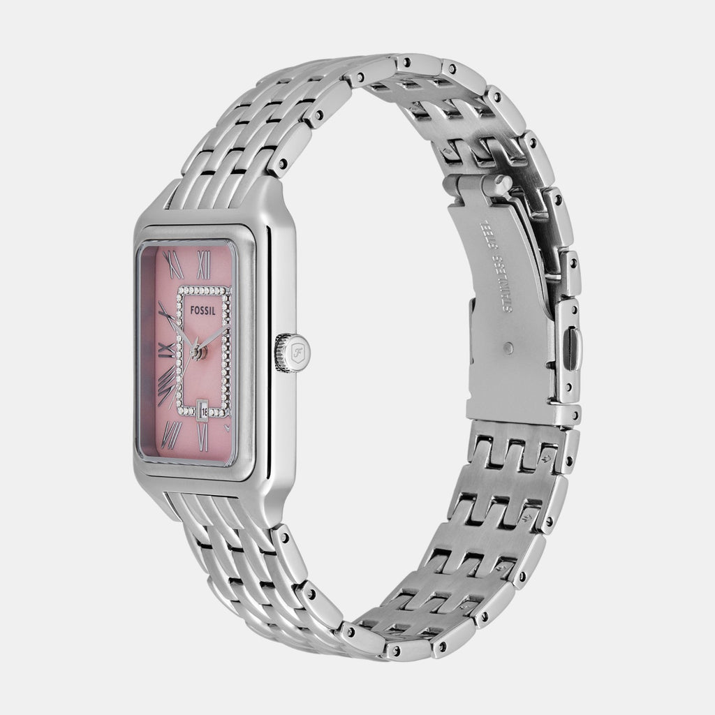 Raquel Women Quartz Pink Mother Of Pearl Dial Analog Stainless Steel Watch ES5401