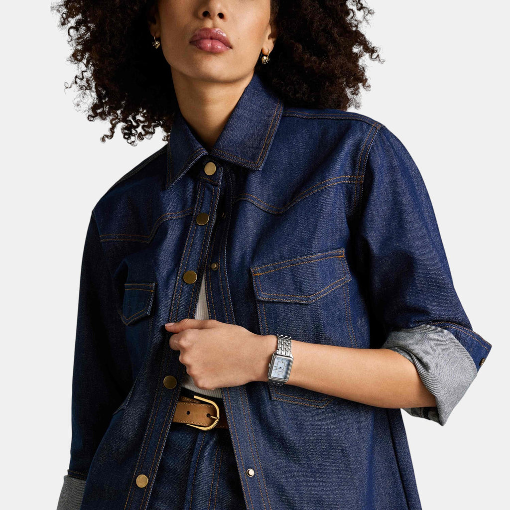 Raquel Women Quartz Mother Of Pearl Dial Analog Stainless Steel Watch ES5402