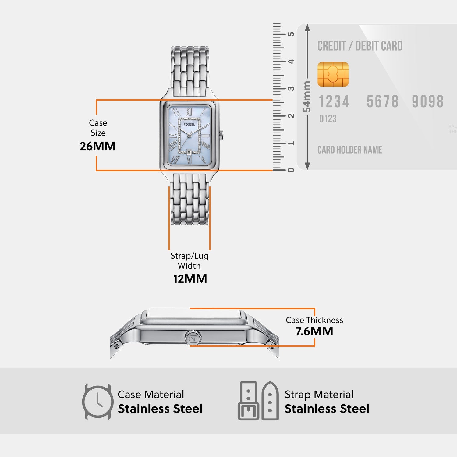 Raquel Women Quartz Mother Of Pearl Dial Analog Stainless Steel Watch ES5402