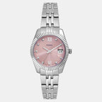 Scarlette Women Quartz Pink Dial Analog Stainless Steel Watch ES5403