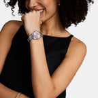 Scarlette Women Quartz Pink Dial Analog Stainless Steel Watch ES5403