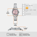 Scarlette Women Quartz Pink Dial Analog Stainless Steel Watch ES5403