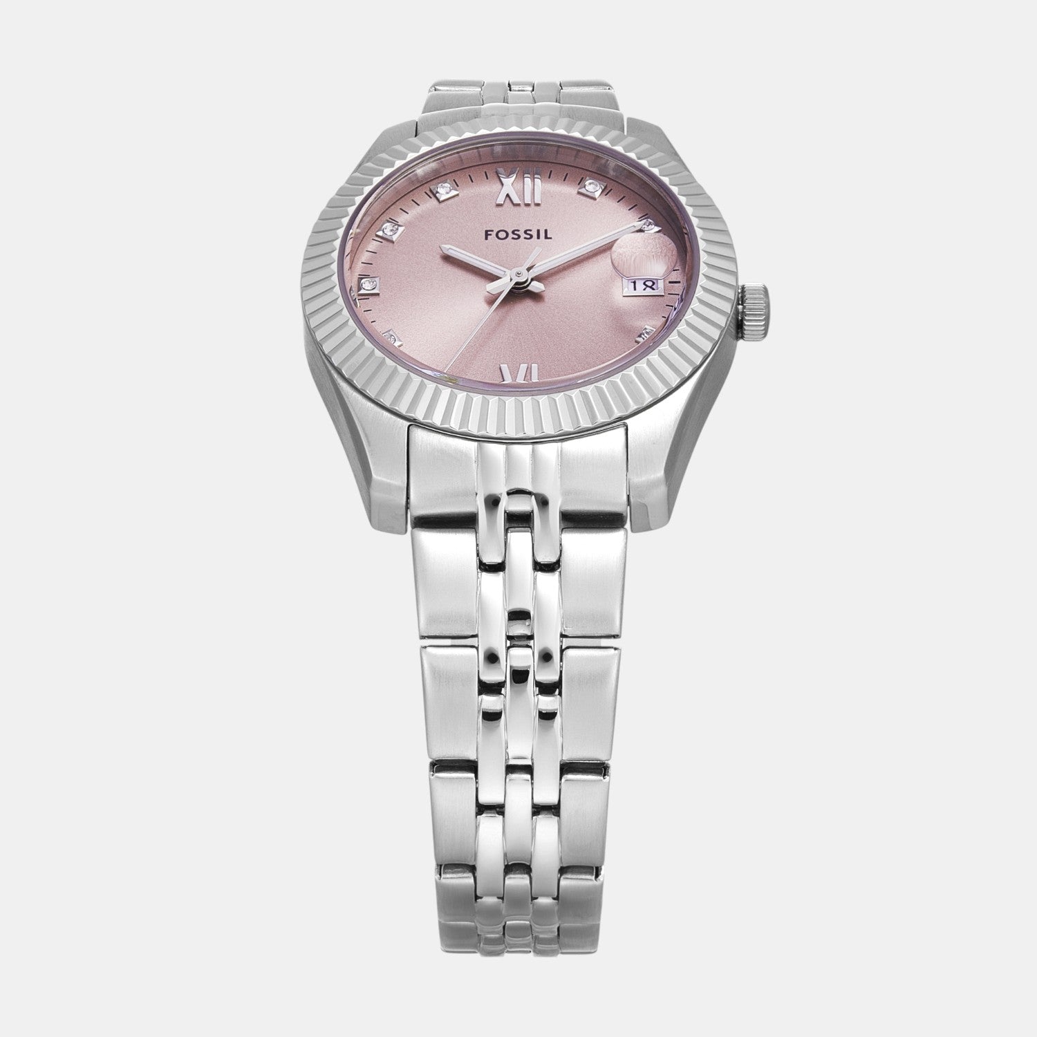 Scarlette Women Quartz Pink Dial Analog Stainless Steel Watch ES5403