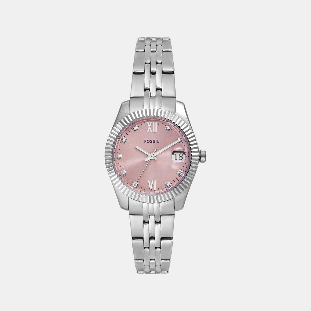 Scarlette Women Quartz Pink Dial Analog Stainless Steel Watch ES5403
