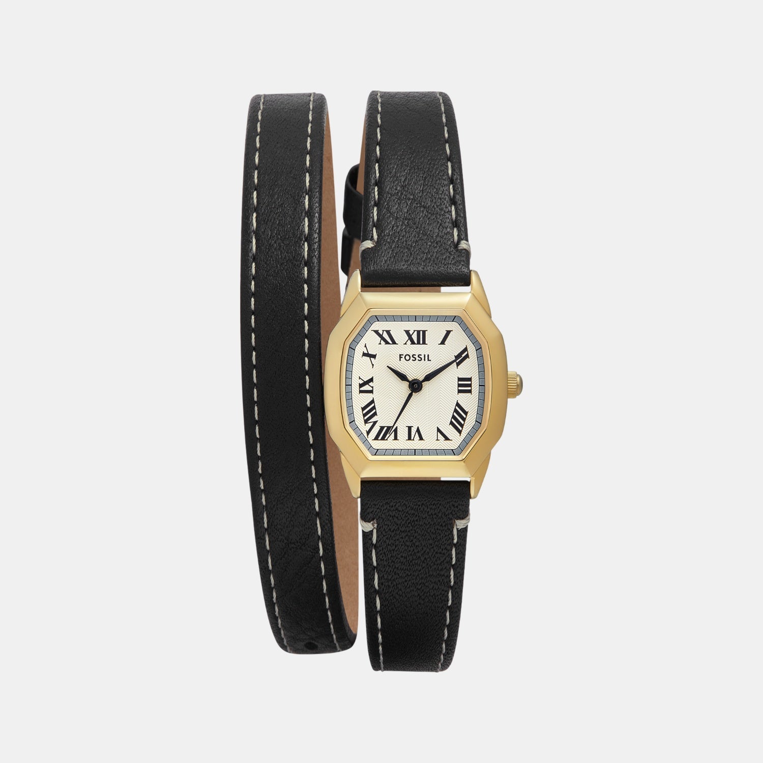 Harlow Women Quartz Cream Dial Analog Leather Watch ES5404