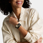 Harlow Women Quartz Cream Dial Analog Leather Watch ES5404