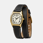 Harlow Women Quartz Cream Dial Analog Leather Watch ES5404