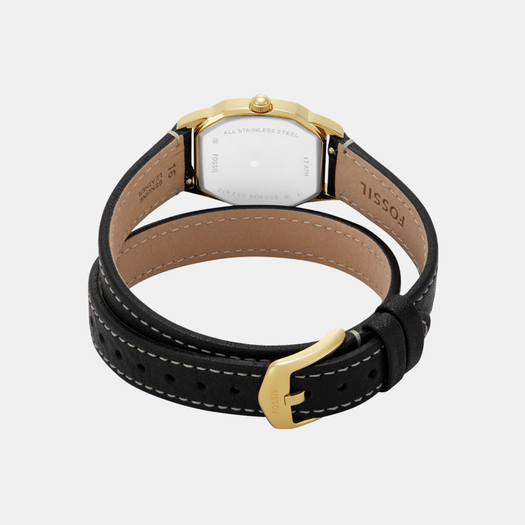 Harlow Women Quartz Cream Dial Analog Leather Watch ES5404