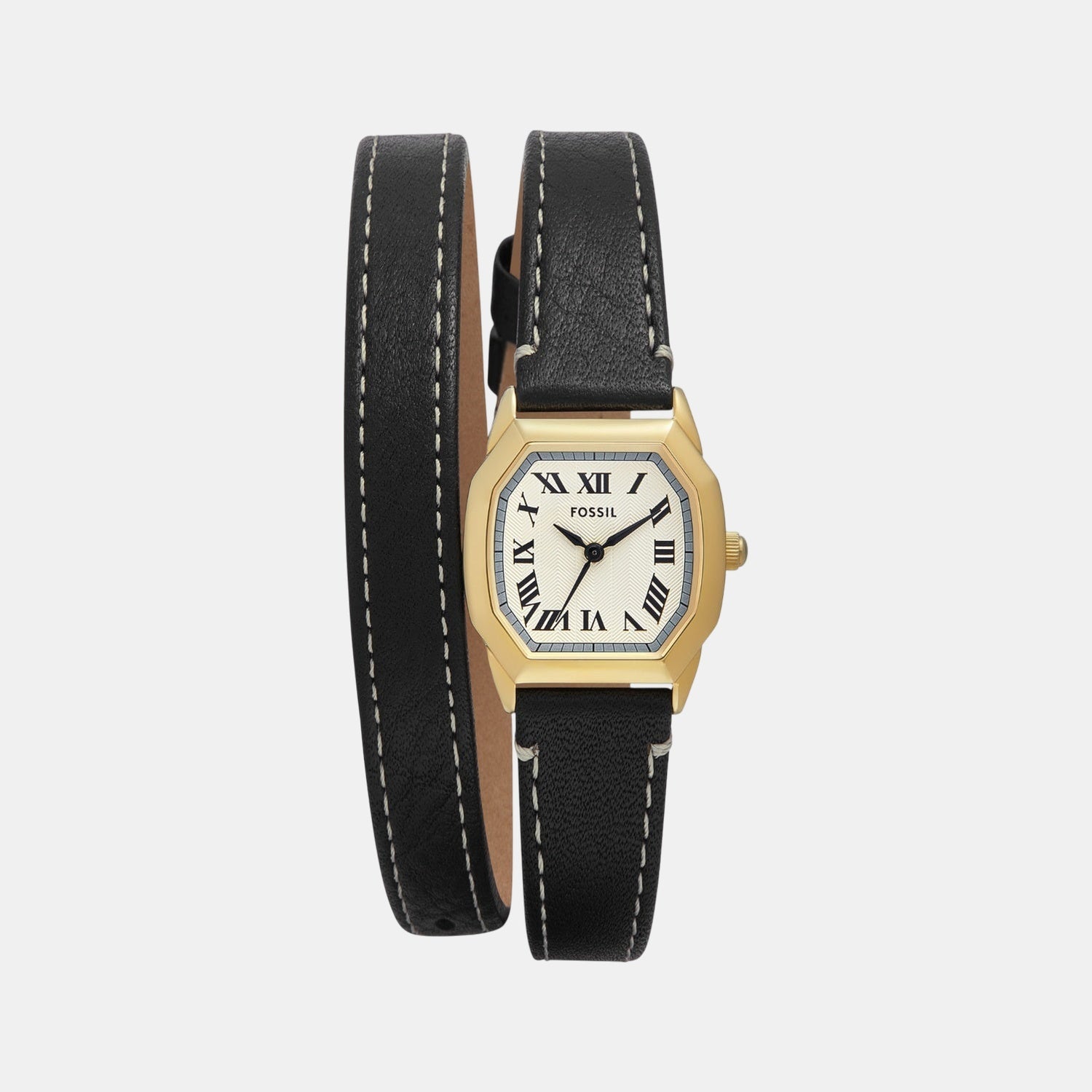 Harlow Women Quartz Cream Dial Analog Leather Watch ES5404