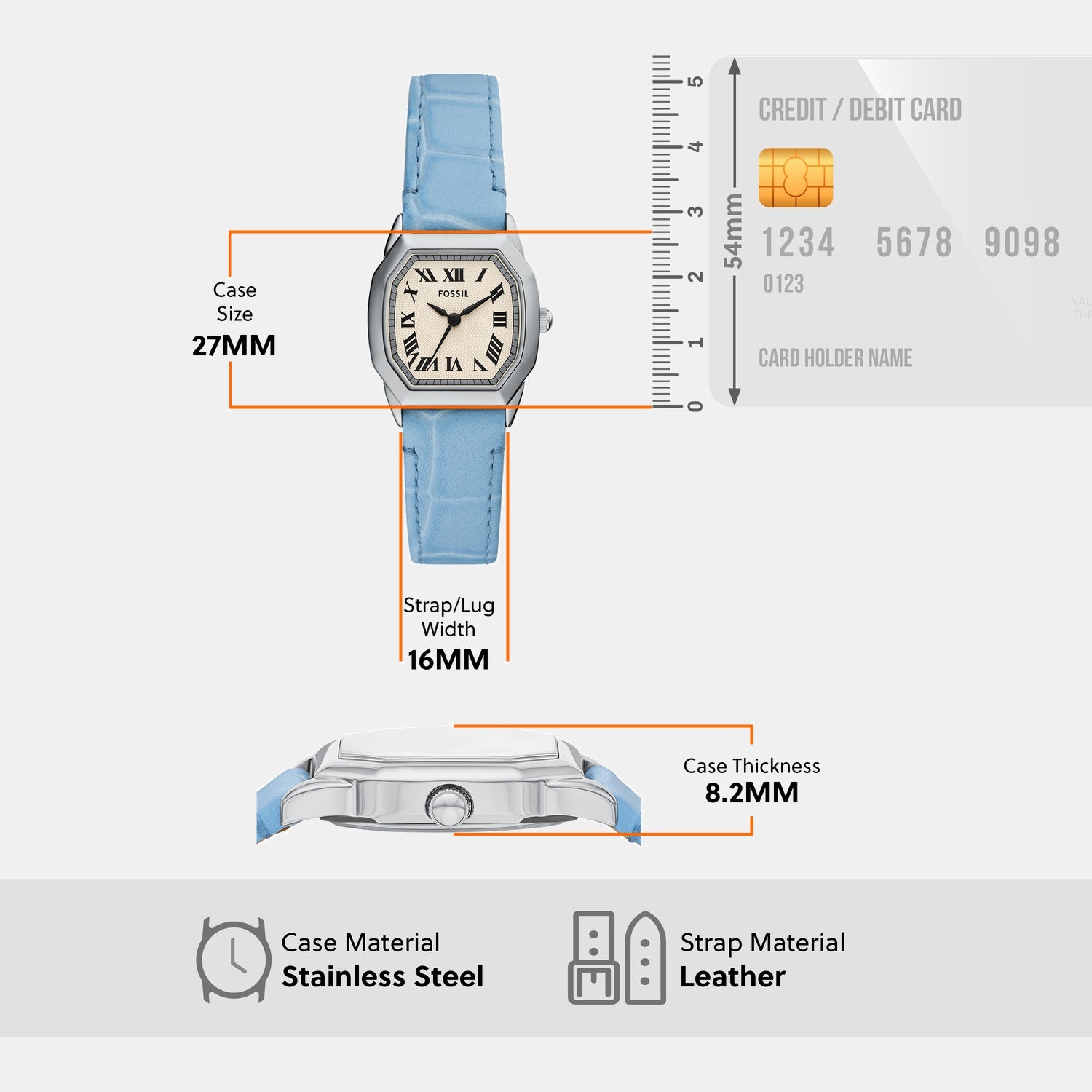 Harlow Women Quartz Cream Dial Analog Leather Watch ES5405