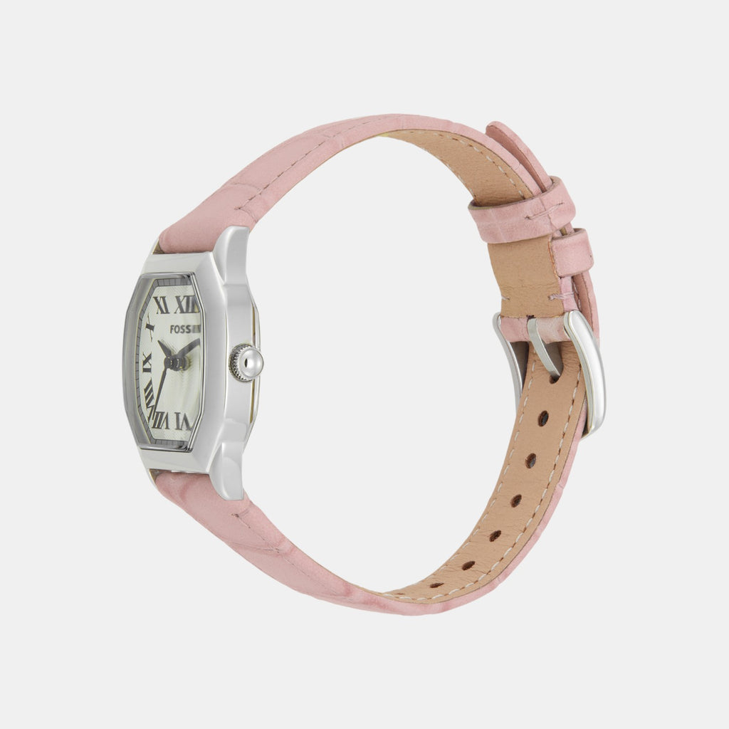 Harlow Women Quartz Cream Dial Analog Leather Watch ES5406