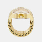 Watch Ring Women Quartz Gold Dial Analog Stainless Steel Watch ES5407