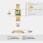 Women Quartz Mother Of Pearl Dial Analog Stainless Steel Watch ES5409