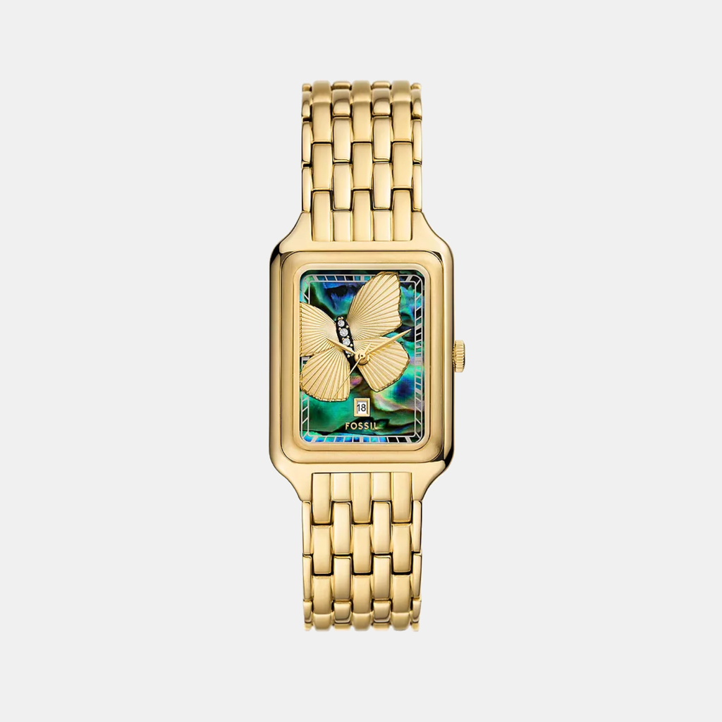 Women Quartz Mother Of Pearl Dial Analog Stainless Steel Watch ES5409