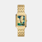Women Quartz Mother Of Pearl Dial Analog Stainless Steel Watch ES5409