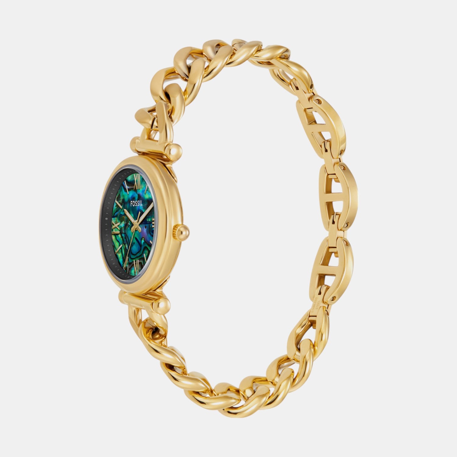 Women Quartz Mother Of Pearl Dial Analog Stainless Steel Watch ES5416