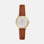 Gilmore Women Quartz Silver Dial Analog Leather Watch ES5423