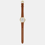 Gilmore Women Quartz Silver Dial Analog Leather Watch ES5423
