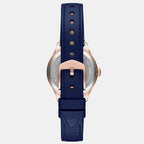 Gilmore Women Quartz Blue Dial Analog Leather Watch ES5424