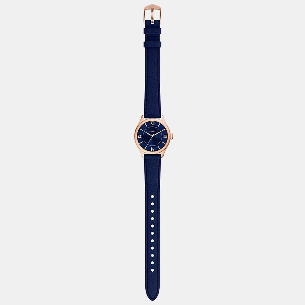 Gilmore Women Quartz Blue Dial Analog Leather Watch ES5424