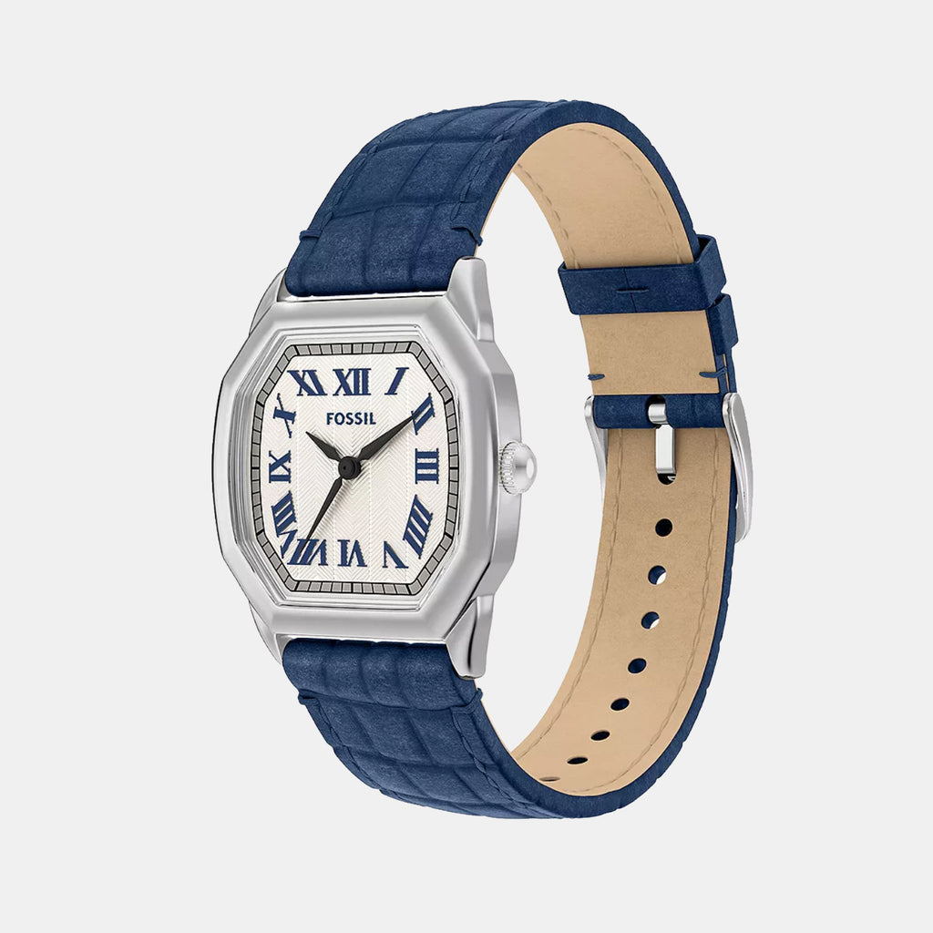 Harlow Women Quartz Cream Dial Analog Leather Watch ES5425