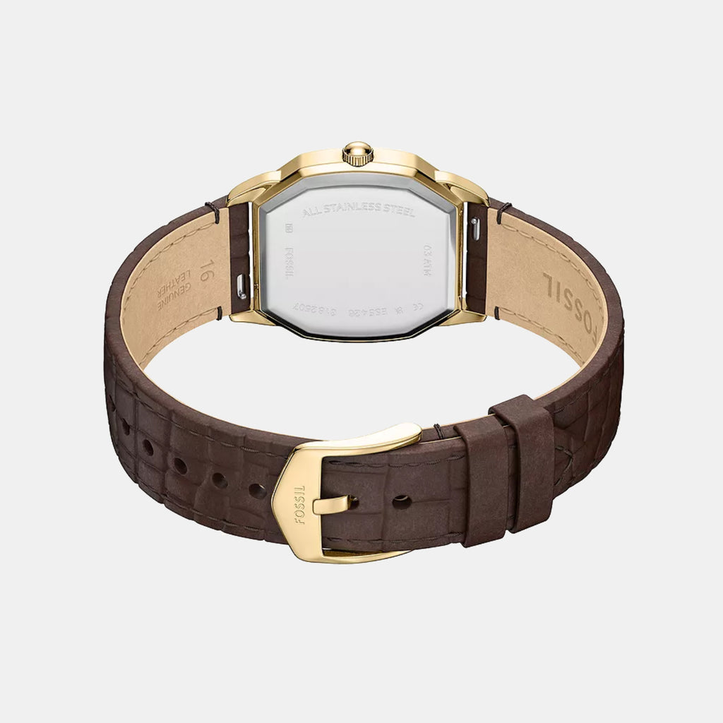 Harlow Women Quartz Cream Dial Analog Leather Watch ES5426