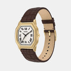 Harlow Women Quartz Cream Dial Analog Leather Watch ES5426