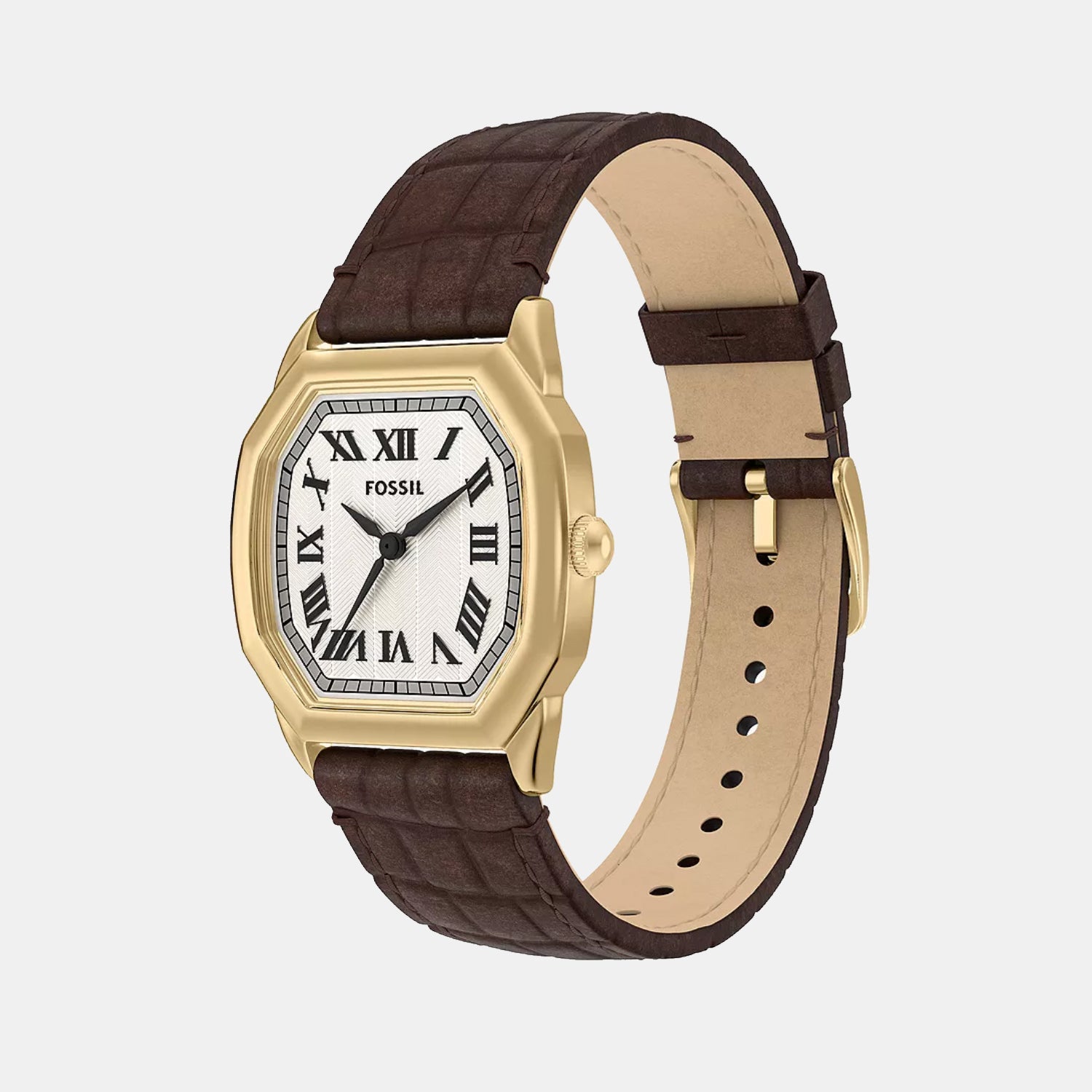 Harlow Women Quartz Cream Dial Analog Leather Watch ES5426