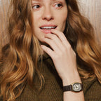 Harlow Women Quartz Cream Dial Analog Leather Watch ES5426