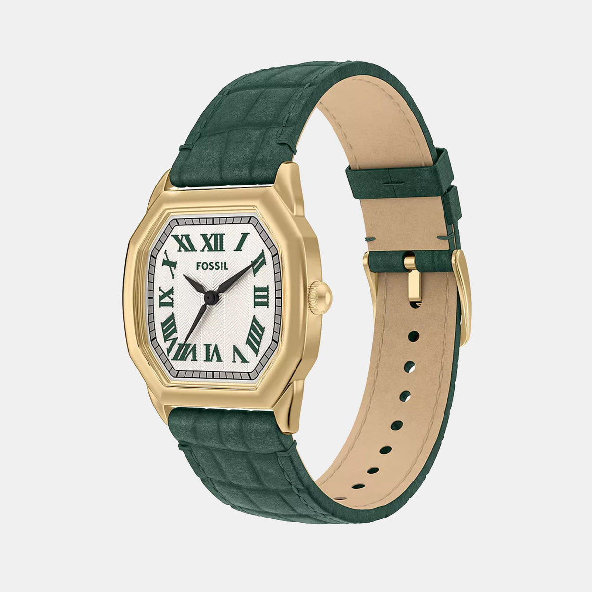 Harlow Women Quartz Cream Dial Analog Leather Watch ES5427