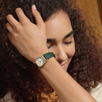 Harlow Women Quartz Cream Dial Analog Leather Watch ES5427