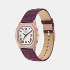 Harlow Women Quartz Cream Dial Analog Leather Watch ES5428