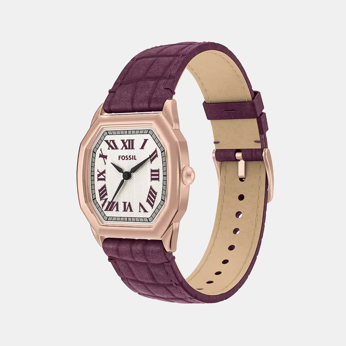 Harlow Women Quartz Cream Dial Analog Leather Watch ES5428