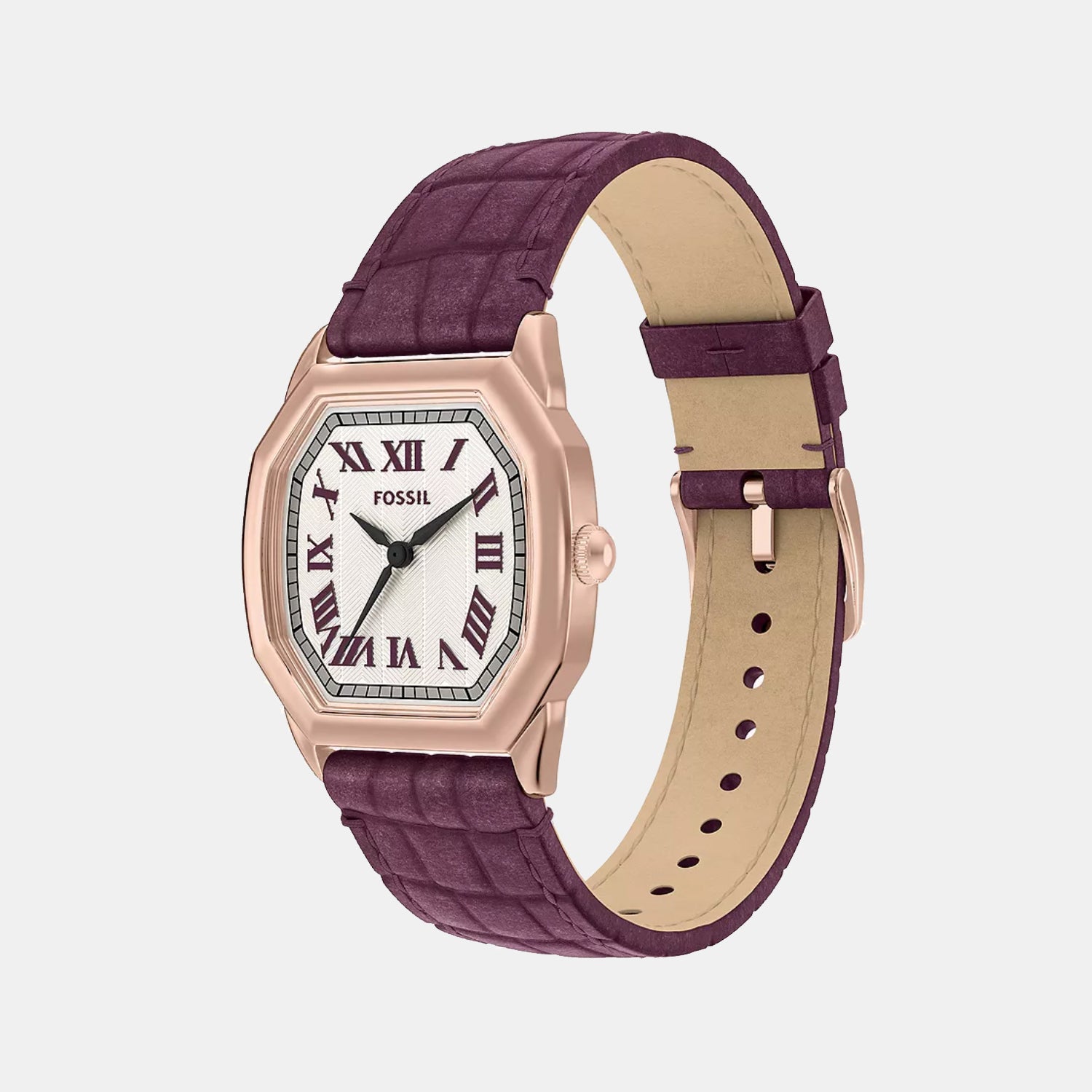 Harlow Women Quartz Cream Dial Analog Leather Watch ES5428