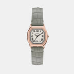 Harlow Women Quartz Cream Dial Analog Leather Watch ES5435