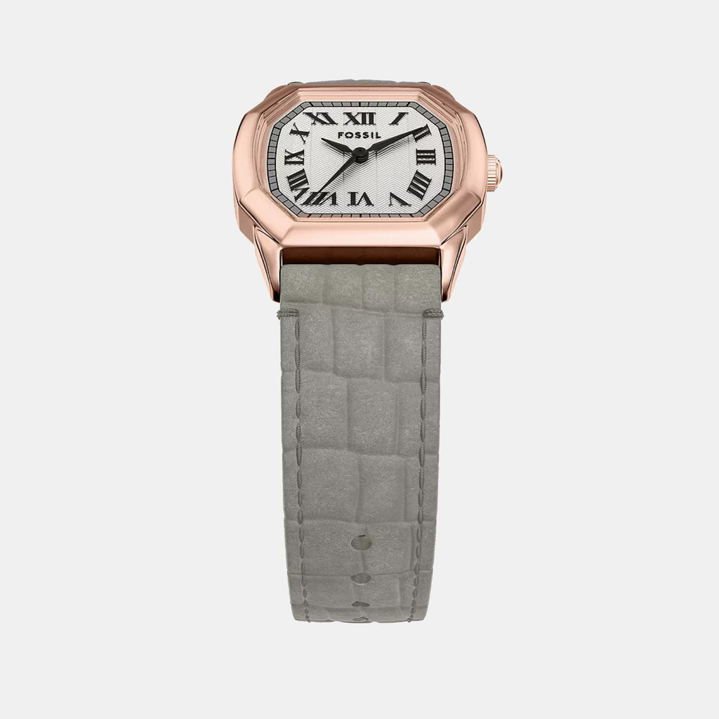 Harlow Women Quartz Cream Dial Analog Leather Watch ES5435