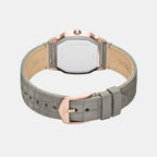 Harlow Women Quartz Cream Dial Analog Leather Watch ES5435