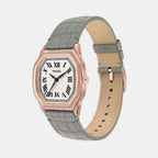 Harlow Women Quartz Cream Dial Analog Leather Watch ES5435