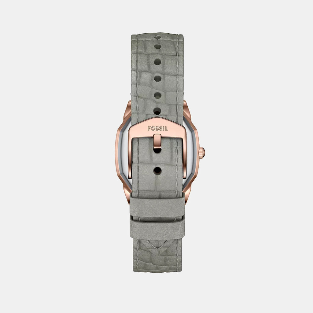 Harlow Women Quartz Cream Dial Analog Leather Watch ES5435