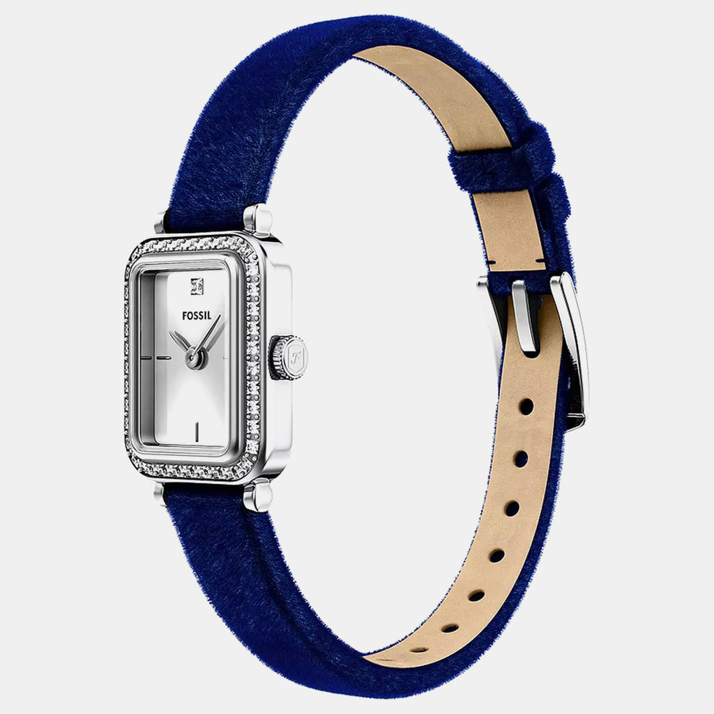 Raquel Women Quartz Silver Dial Analog Fabric Watch ES5436