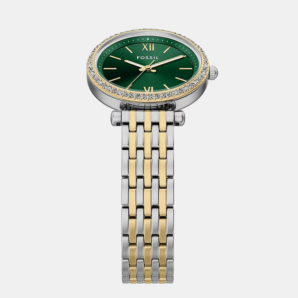 Carlie Women Quartz Green Dial Analog Stainless Steel Watch ES5439