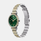 Carlie Women Quartz Green Dial Analog Stainless Steel Watch ES5439