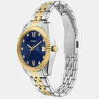 Scarlette Women Quartz Blue Dial Analog Stainless Steel Watch ES5443
