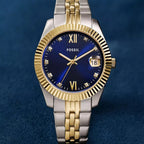 Scarlette Women Quartz Blue Dial Analog Stainless Steel Watch ES5443