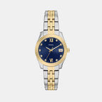 Scarlette Women Quartz Blue Dial Analog Stainless Steel Watch ES5443
