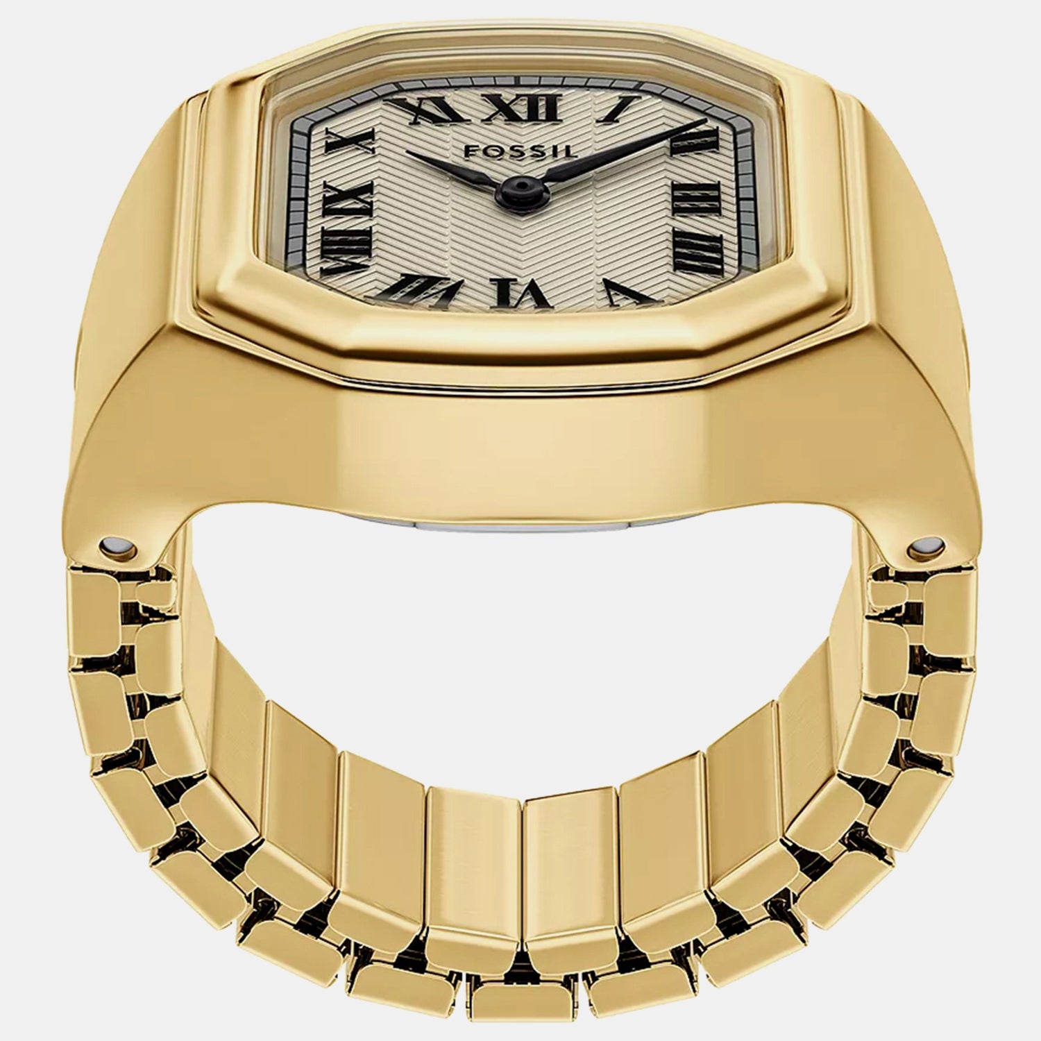 Harlow Watch Ring Women Quartz Cream Dial Analog Stainless Steel Watch ES5446