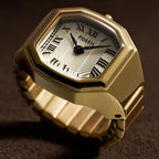 Harlow Watch Ring Women Quartz Cream Dial Analog Stainless Steel Watch ES5446