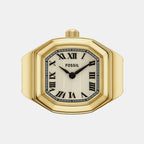 Harlow Watch Ring Women Quartz Cream Dial Analog Stainless Steel Watch ES5446