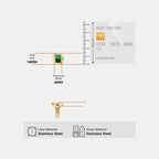 Raquel Women Quartz Green Dial Analog Stainless Steel Ring Watch ES5448