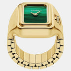 Raquel Watch Ring Women Quartz Green Dial Analog Stainless Steel Watch ES5448